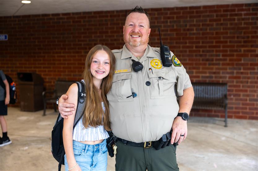 People smile on the first day of school